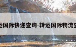 转运国际快递查询-转运国际物流查询