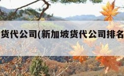 新加坡货代公司(新加坡货代公司排名前十名)