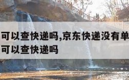 手机号可以查快递吗,京东快递没有单号只有手机号可以查快递吗