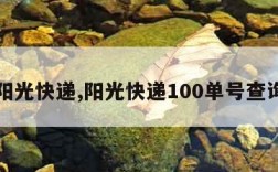 阳光快递,阳光快递100单号查询