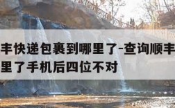 查询顺丰快递包裹到哪里了-查询顺丰快递包裹到哪里了手机后四位不对