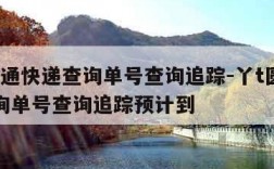 丫t圆通快递查询单号查询追踪-丫t圆通快递查询单号查询追踪预计到