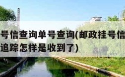 邮政挂号信查询单号查询(邮政挂号信查询单号查询追踪怎样是收到了)