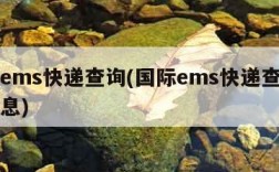 国际ems快递查询(国际ems快递查询物流信息)