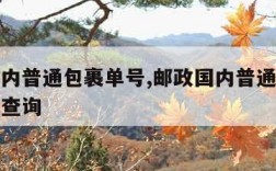 邮政国内普通包裹单号,邮政国内普通包裹单号怎么查询