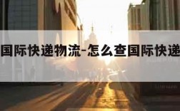 怎么查国际快递物流-怎么查国际快递物流单号