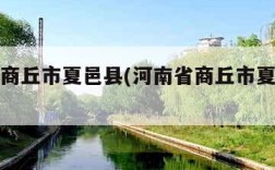 河南省商丘市夏邑县(河南省商丘市夏邑县杨集镇)