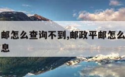 邮政平邮怎么查询不到,邮政平邮怎么查不到单号信息