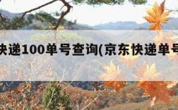 京东快递100单号查询(京东快递单号查询快递)