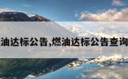 燃油达标公告,燃油达标公告查询网