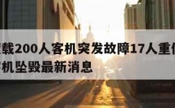 印度载200人客机突发故障17人重伤,印度客机坠毁最新消息