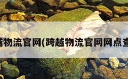 跨越物流官网(跨越物流官网网点查询)