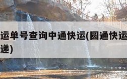 中通快运单号查询中通快运(圆通快运单查询物流快递)