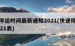 快递停运时间最新通知2021(快递停运时间2021表)