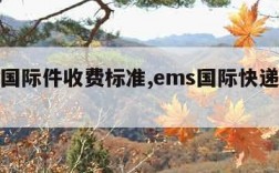 ems国际件收费标准,ems国际快递资费表