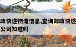 查询邮政快递物流信息,查询邮政快递物流信息邮递公司知道吗