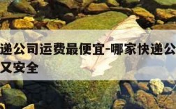 哪家快递公司运费最便宜-哪家快递公司运费最便宜又安全