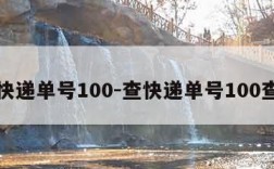 查快递单号100-查快递单号100查询